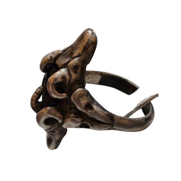 Vintage Rare Brutalist Heavy Sterling Huge Ring (A9037) - Picture 3 of 5